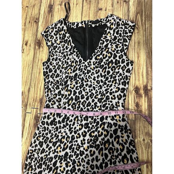 H&M Brown Leopard Print Pencil Dress lined - Picture 13 of 13